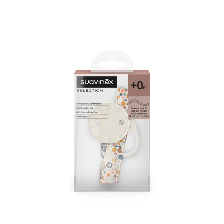 Suavinex Wonderland Soother Clip with Ribbon Beige Liberty