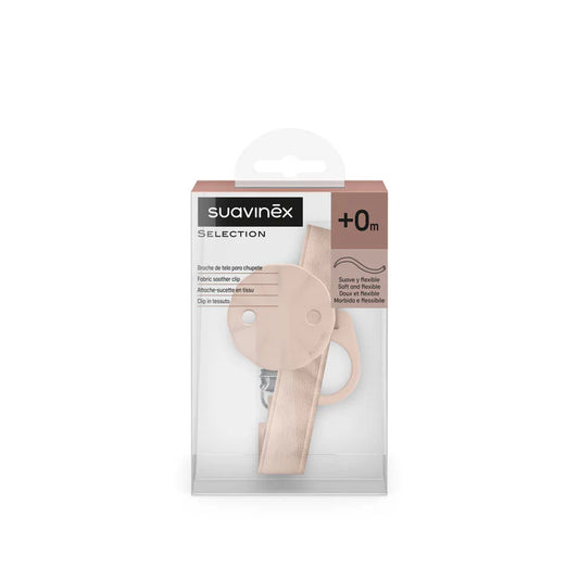 Suavinex Wonderland Soother Clip with Ribbon Pink