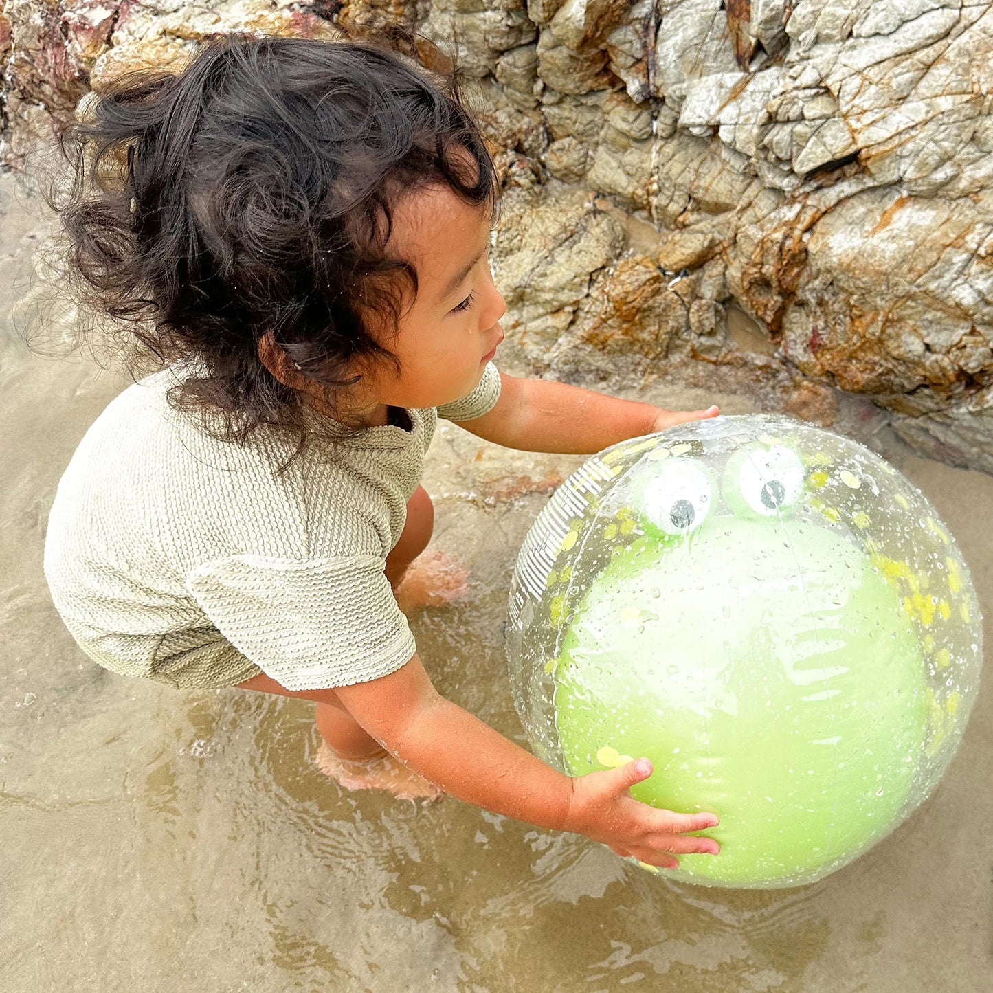 SUNNYLiFE 3D Inflatable Beach Ball Cookie The Croc