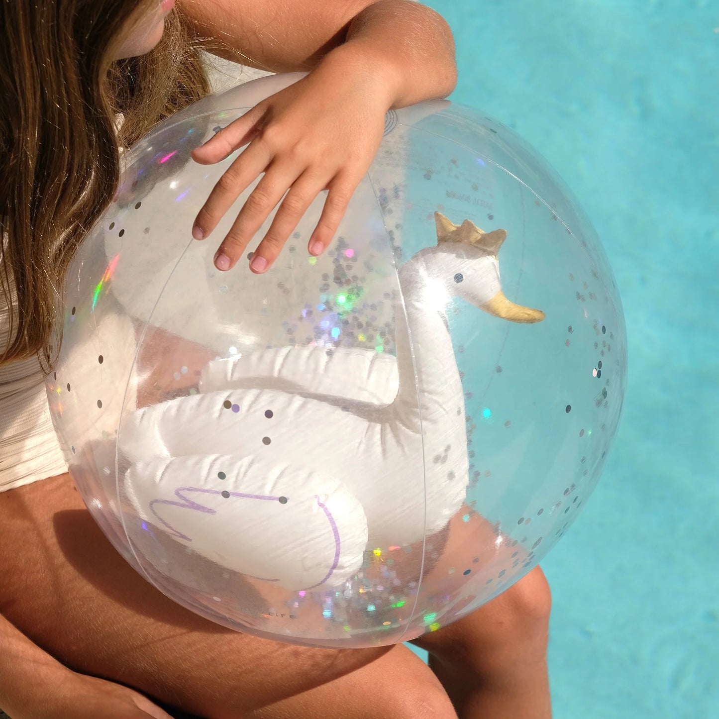 SUNNYLiFE 3D Inflatable Beach Ball Princess Swan