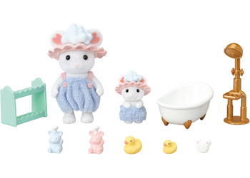 Sylvanian Families Bath Time Bubble Siblings