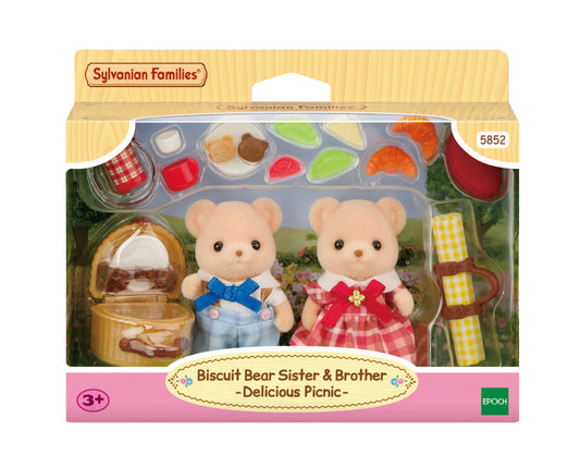 Sylvanian Families Biscuit Bear Sister & Brother Delicious Picnic