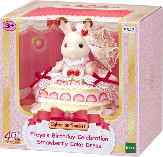 Sylvanian Families Freya's Birthday Celebration Strawberry Cake Dress