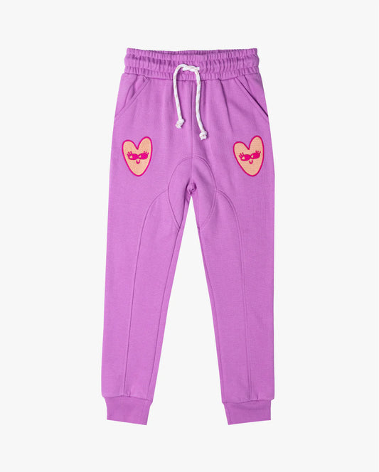 The Girl Club Lilac Happy Heart Joggers