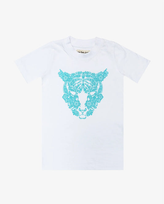 The Girl Club White Lace Tiger Tee