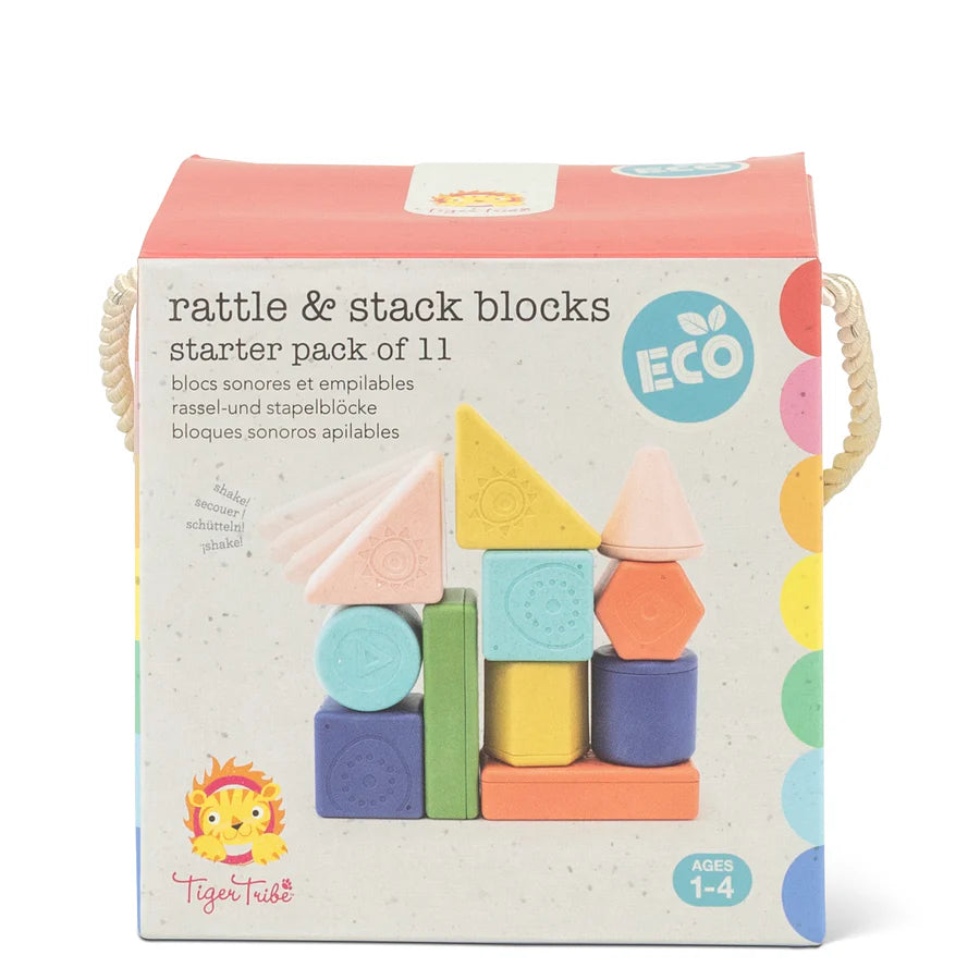 Tiger Tribe Rattle & Stack Blocks 11 Pack