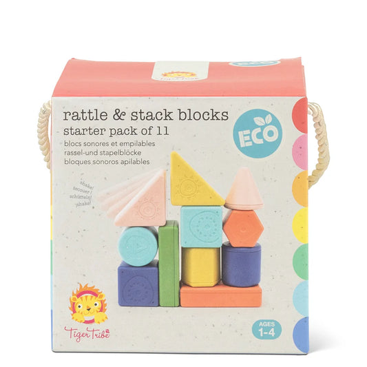 Tiger Tribe Rattle & Stack Blocks 11 Pack