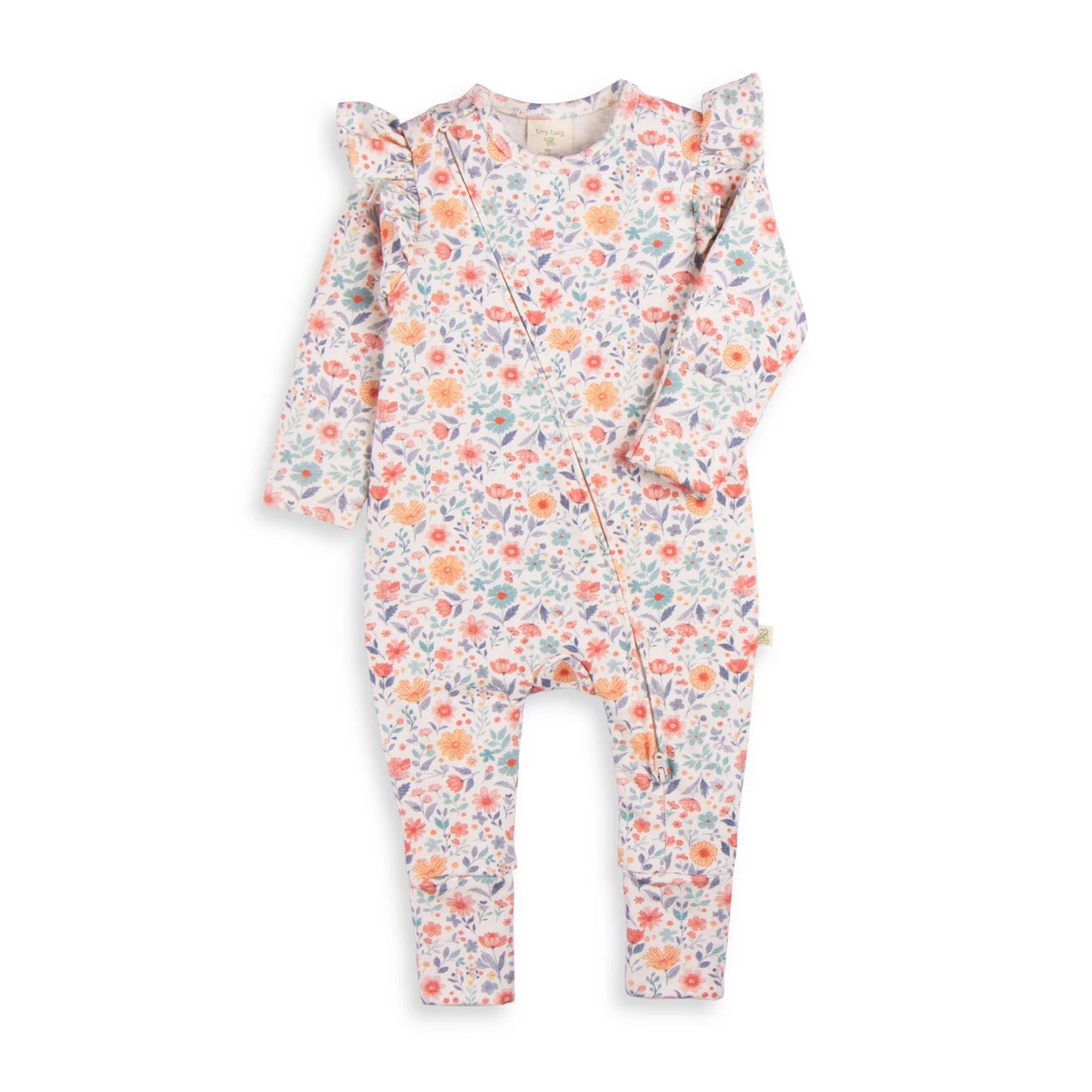 Tiny Twig Long Sleeve Zip Suit Cottage Garden