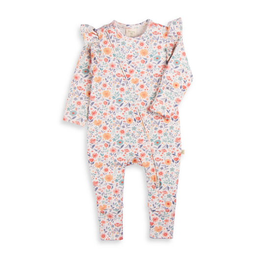 Tiny Twig Long Sleeve Zip Suit Cottage Garden