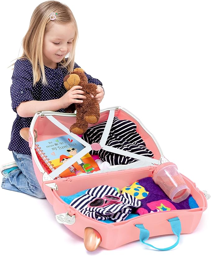 Trunki Children's Ride-On Suitcase & Hand Luggage Flossi Flamingo