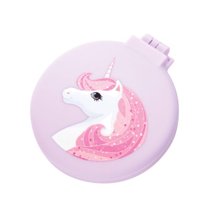 Unicorn Compact Hairbrush and Mirror