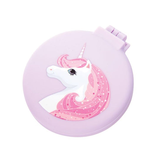 Unicorn Compact Hairbrush and Mirror