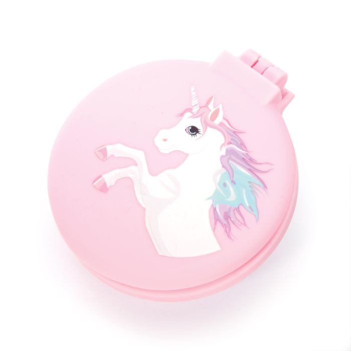 Unicorn Compact Hairbrush and Mirror