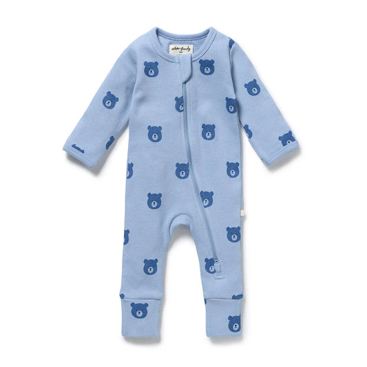 Wilson & Frenchy Organic Waffle Zipuit Bear Hugs