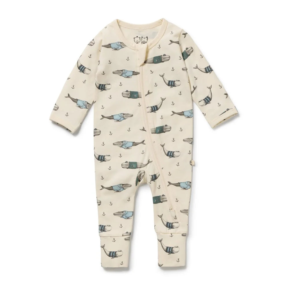 Wilson & Frenchy Organic Zipuit Woolly Whales