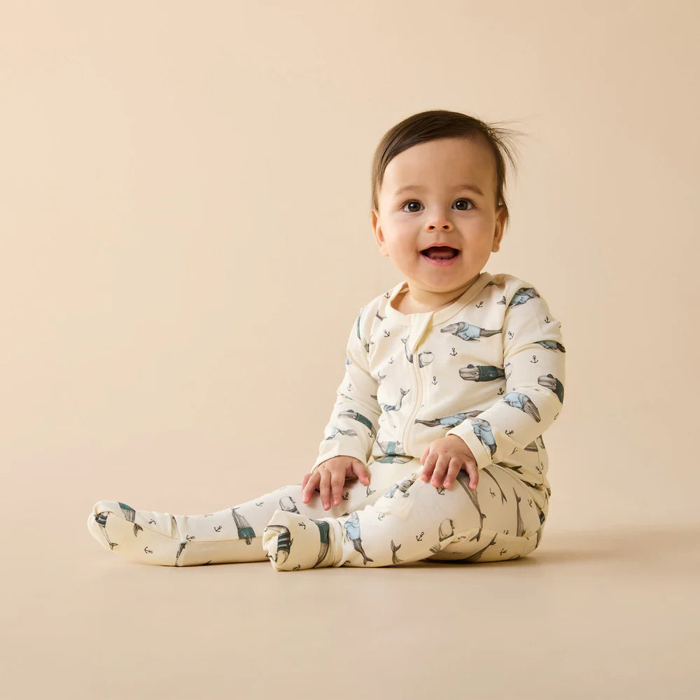 Wilson & Frenchy Organic Zipuit Woolly Whales