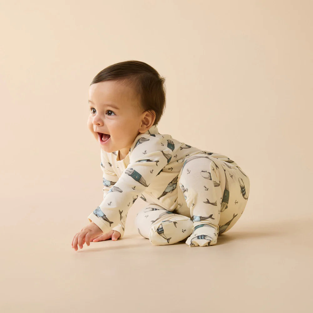 Wilson & Frenchy Organic Zipuit Woolly Whales
