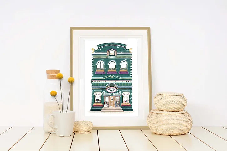 Zenti Designs Bookshop Art Print