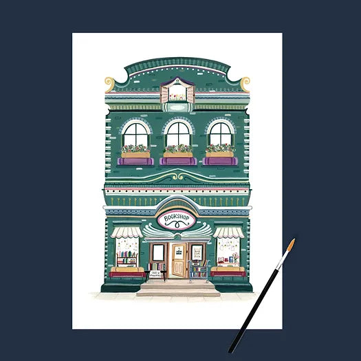 Zenti Designs Bookshop Art Print