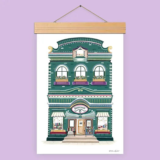 Zenti Designs Bookshop Art Print