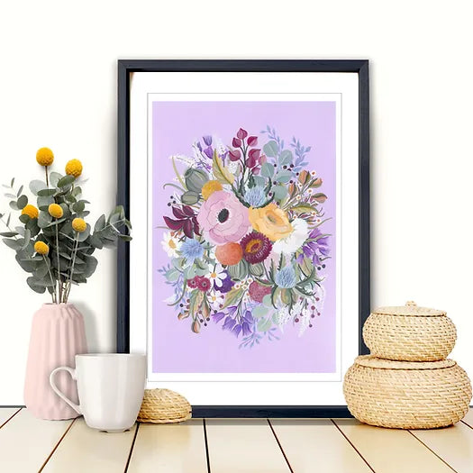 Zenti Designs Festive Florals Art Print