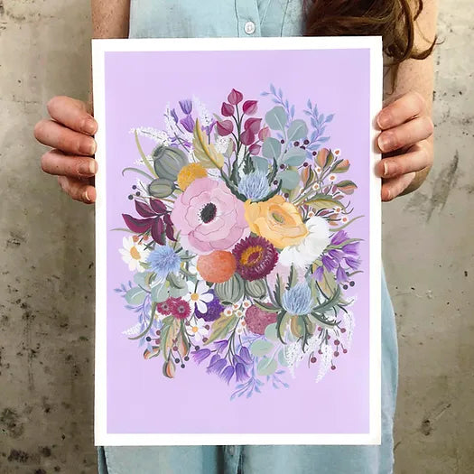 Zenti Designs Festive Florals Art Print