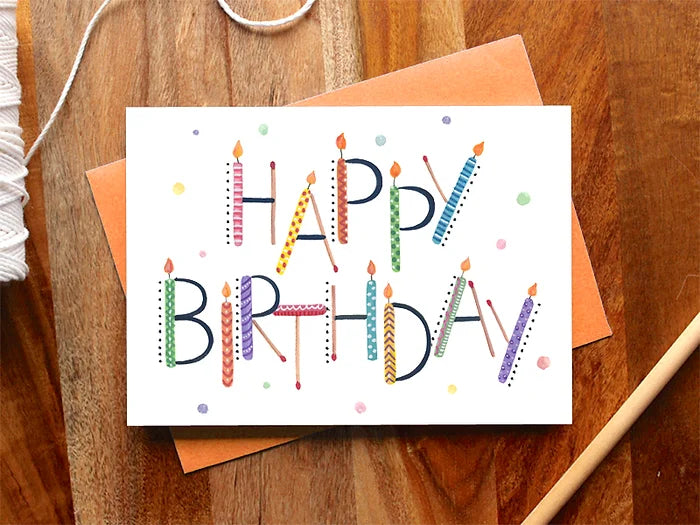 Zenti Designs Happy Birthday Candles Card