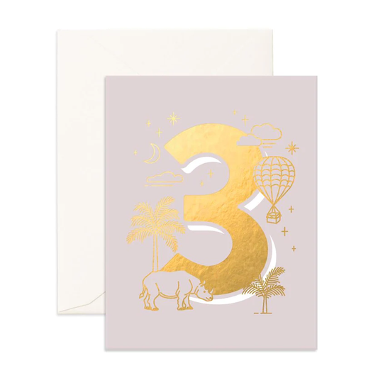 Birthday Card 3 Animals