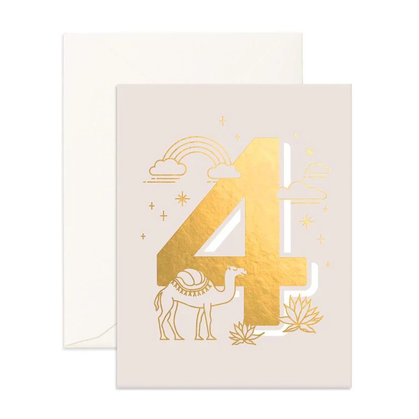 Fox & Fallow Birthday Card 4 Animals