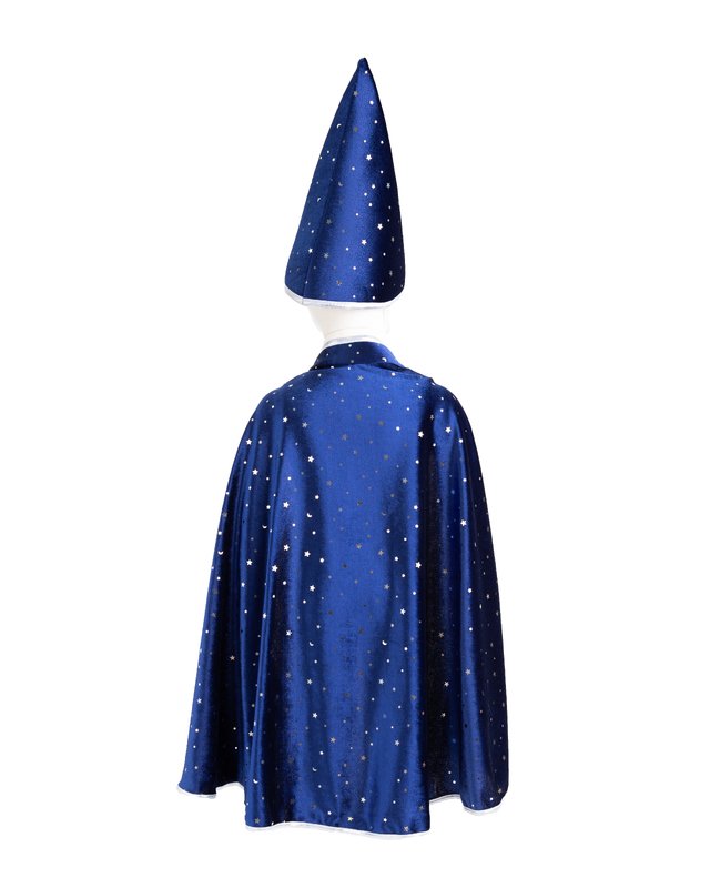 Great Pretenders Blue and Silver Wizard Cape with Hat
