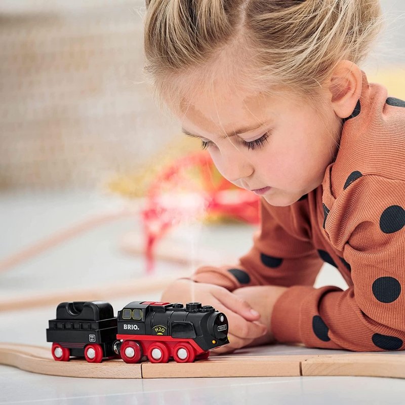 BRIO Battery Operated Steaming Train 3pc