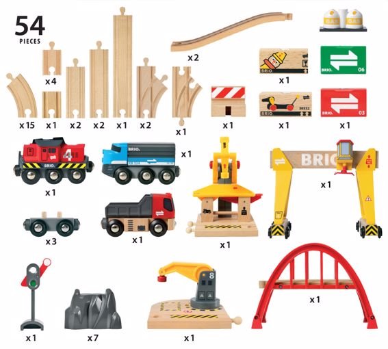 BRIO Cargo Railway Deluxe Set 54 Pieces