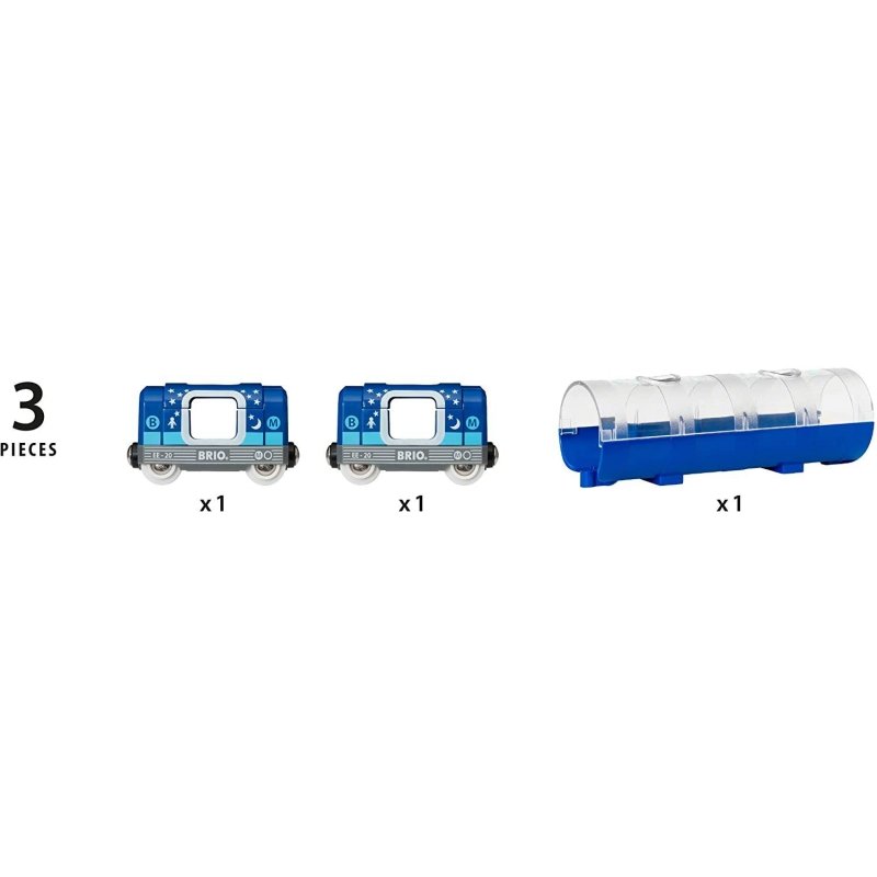 BRIO Metro Train and Tunnel 3pc