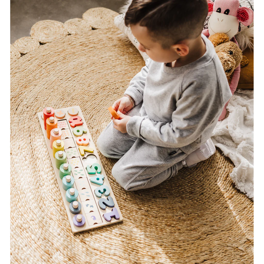 Bubble Wooden Numbers and Block Counting Set