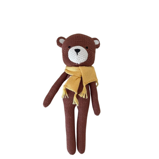 ES Toys Eco Knitted Bear Rattle