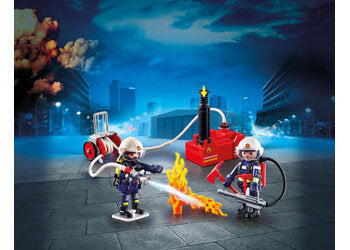 PlayMobil Firefighters with Water Pump
