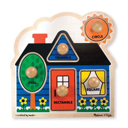 Melissa & Doug Giant Wooden Knob Puzzle First Shapes