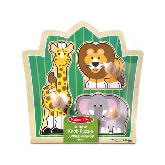 Melissa & Doug Giant Wooden Knob Puzzle Jungle Animals