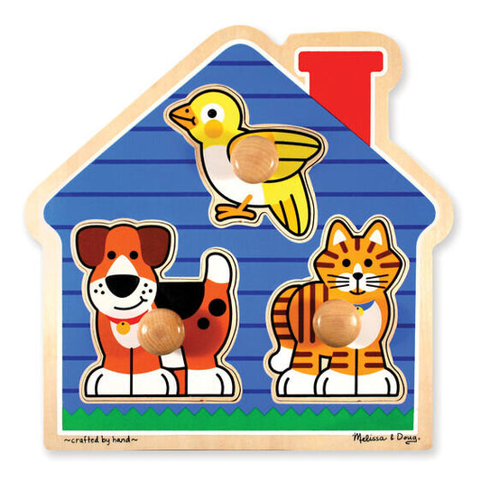 Melissa & Doug Giant Wooden Knob Puzzle Pets