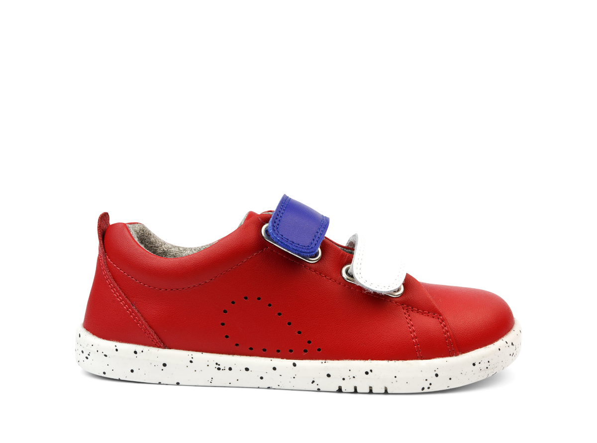 Bobux Switch Red (Blueberry & White) Grass Court Shoe