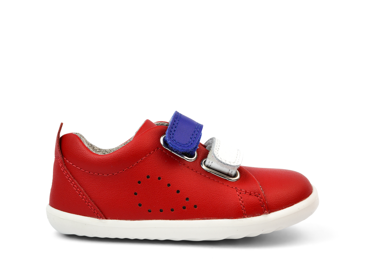 Bobux Switch Red (Blueberry & White) Grass Court Shoe