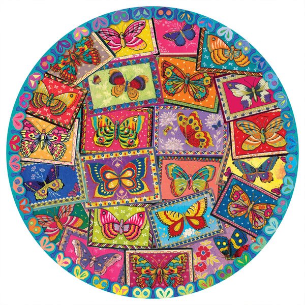 eeBoo 500pc Jigsaw Puzzle Vintage Butterfly