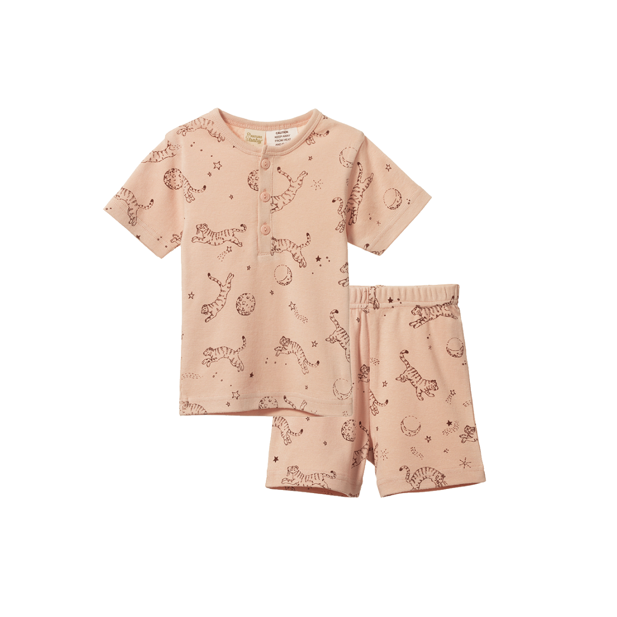 Nature Baby Dream Tigers Rose Short Sleeve Pajamas