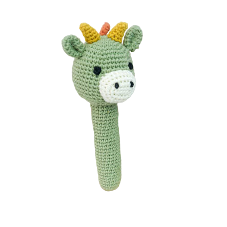 Petite Vous Crochet Hand Rattle Dinosaur