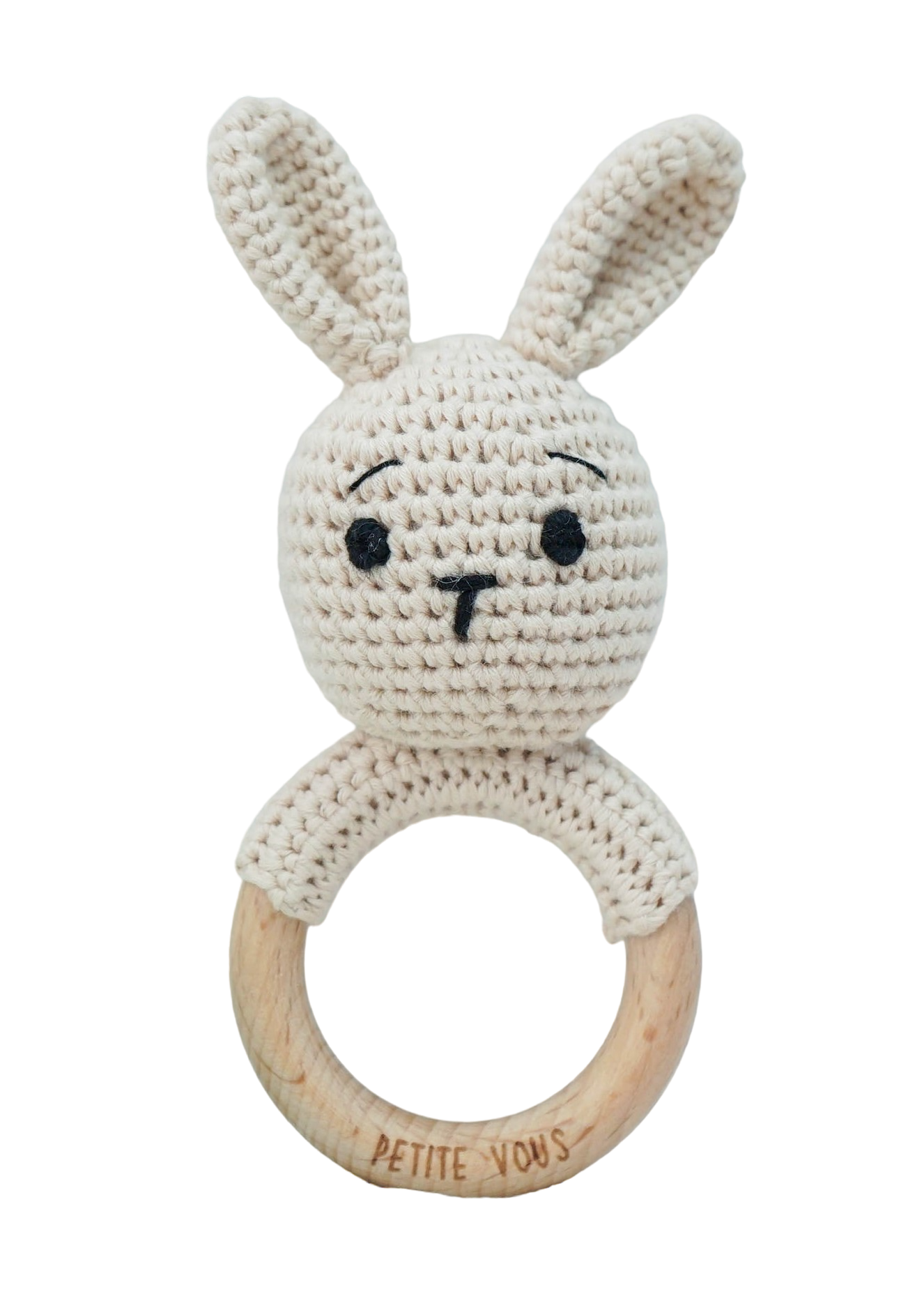 Petite Vous Crochet Ring Rattle Bunny