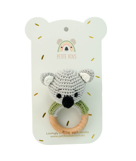 Petite Vous Crochet Ring Rattle koala