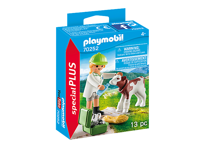 PlayMobil Vet with Calf