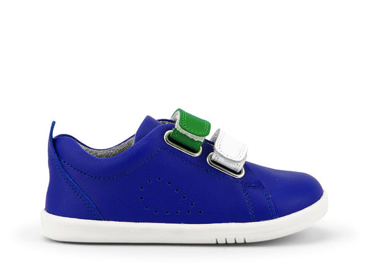 Bobux Switch Blueberry (Emerald and White) Grass Court Shoes