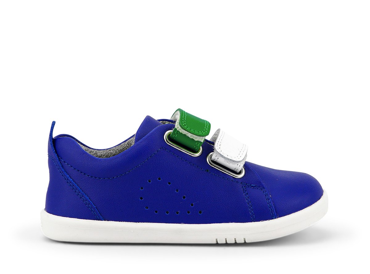 Bobux Switch Blueberry (Emerald and White) Grass Court Shoes