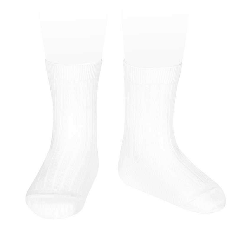 Condor White Short Rib Socks